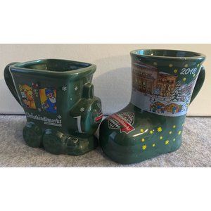 Christkindl Mart Carmel Indiana  Souvenirs  1 Train and 1 Boot   #1387